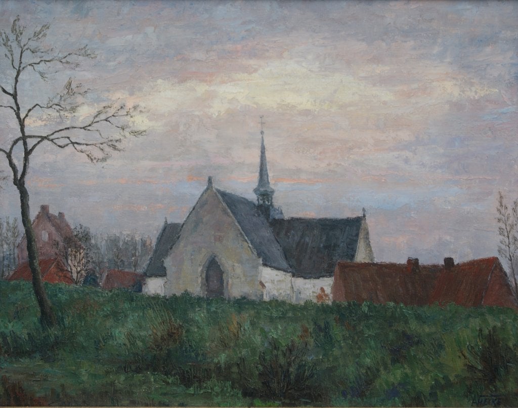 Albert Van Hecke (1909-1993): Vlassenbroek (O/D, 64 x 54 cm), Antiek en Kunst, Kunst | Schilderijen | Klassiek, Ophalen of Verzenden