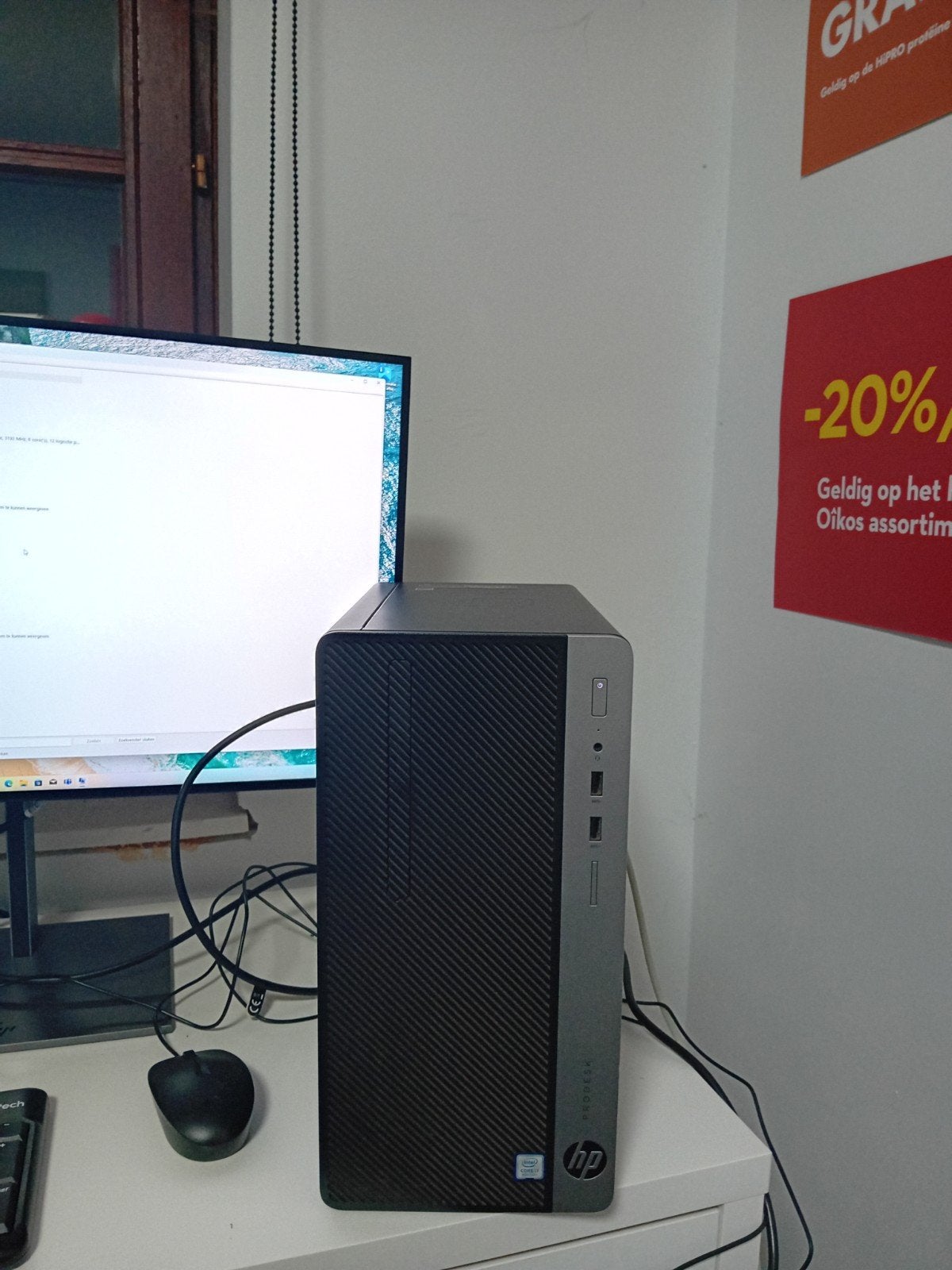 HP Prodesk desktop 400 G5 MT met intel i7 8700 en 500 gb ssd, I7 8700, Enlèvement ou Envoi, 8 GB, Comme neuf