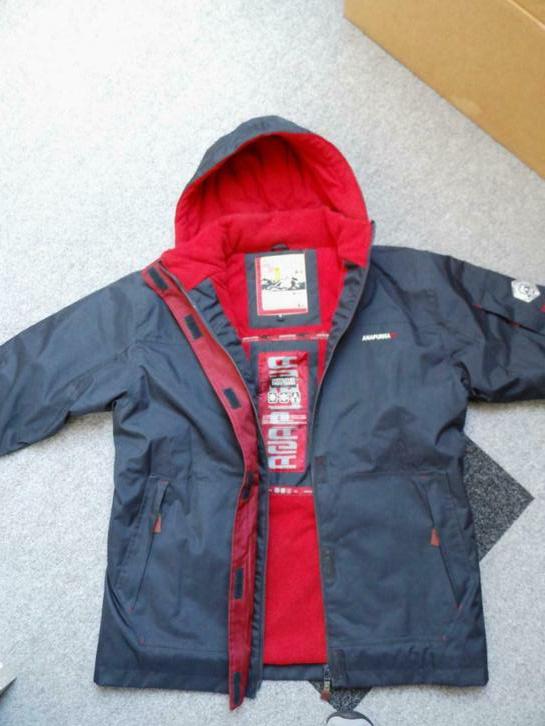 warme winterjas met kap Anapurna, Kleding | Dames, Jassen | Winter, Zo goed als nieuw, Maat 46/48 (XL) of groter, Blauw, Ophalen