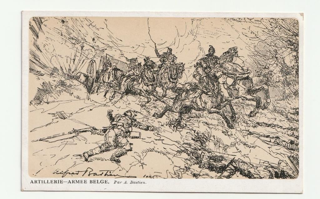 Armée Belge Bastien artillerie, Collections, Envoi, Avant 1920, Non affranchie, Politique et Histoire