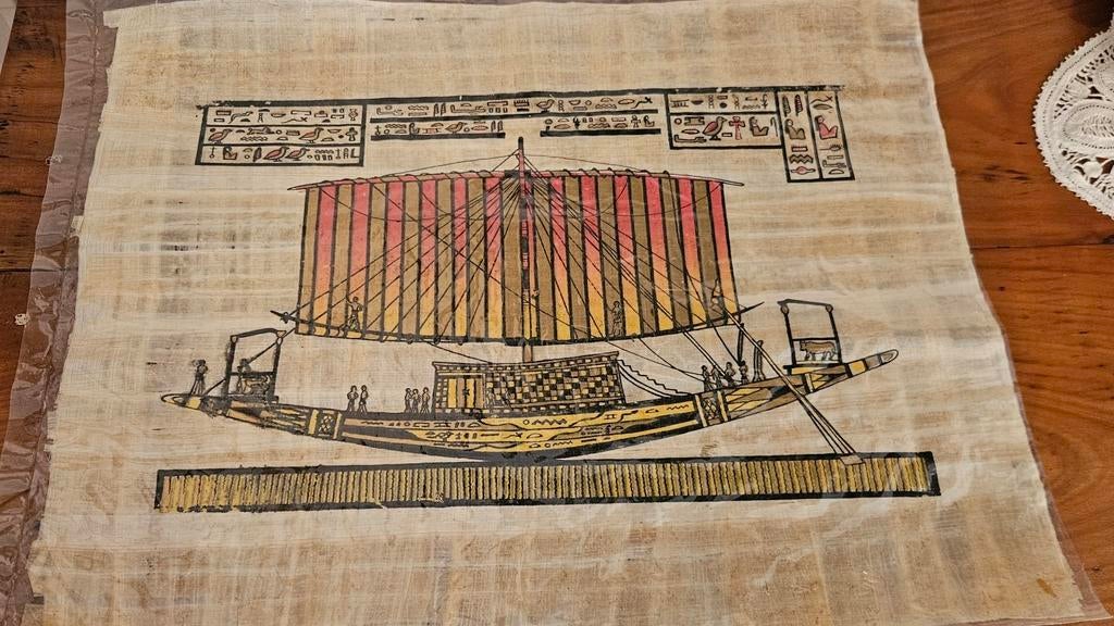Papyrus uit Egypte, Hobby en Vrije tijd, Ophalen of Verzenden, Zo goed als nieuw