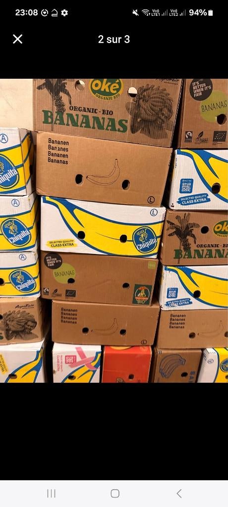 Caisses carton, ( piece / 1 euro , annonce pour me voisin i, Enlèvement