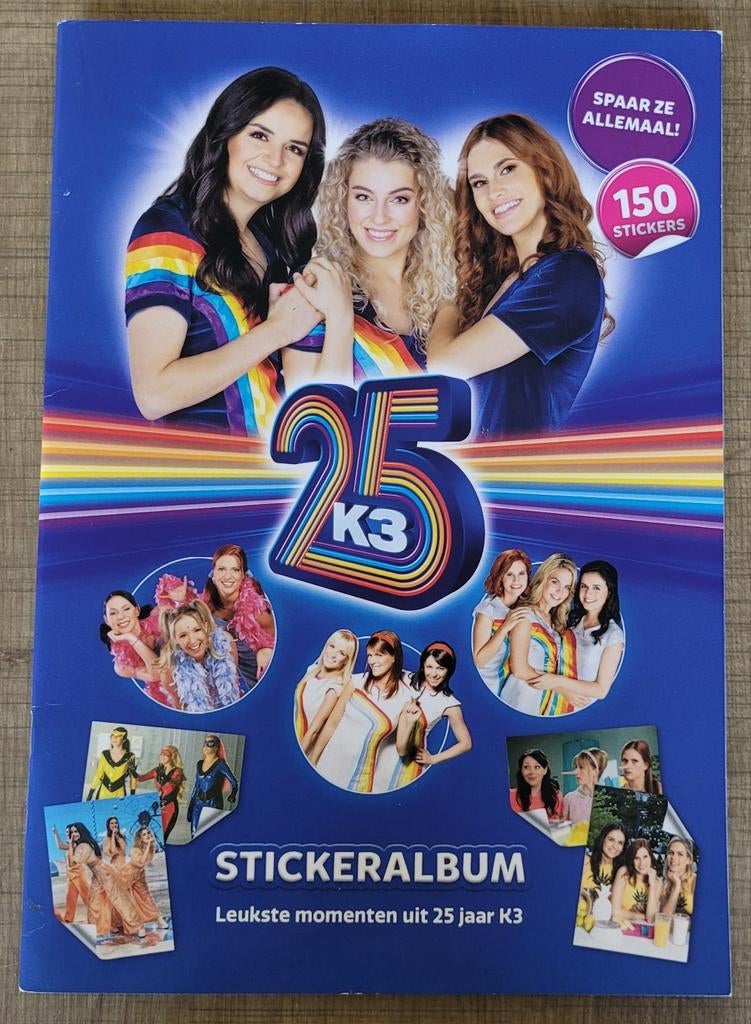 K3 stickeralbum: 25 jaar K3, Verzamelen, Stickers, Ophalen of Verzenden, Gebruikt, Film, Tv of Omroep