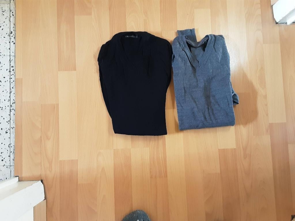 2 Pulls homme Tex gris et noir Taille S, Vêtements | Hommes, Enlèvement ou Envoi, Porté, Noir, Tex