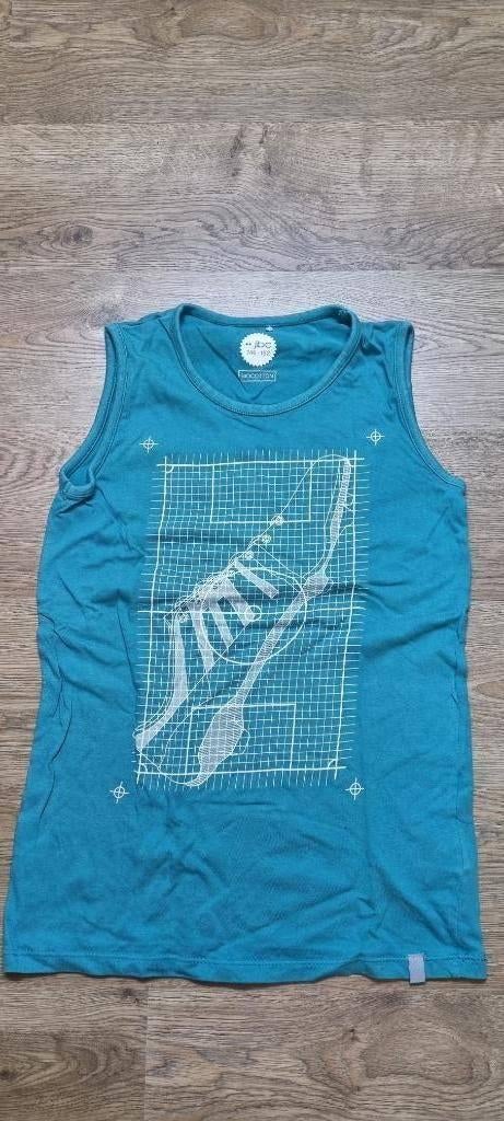 groene t-shirt zonder mouwen JBC Quarterback maat 146 - 152, Garçon, Enlèvement ou Envoi, Chemise ou À manches longues, Utilisé