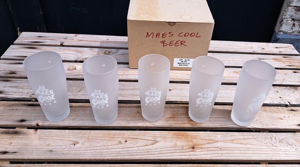 Glas glazen bierglazen, Antiek en Kunst, Ophalen of Verzenden