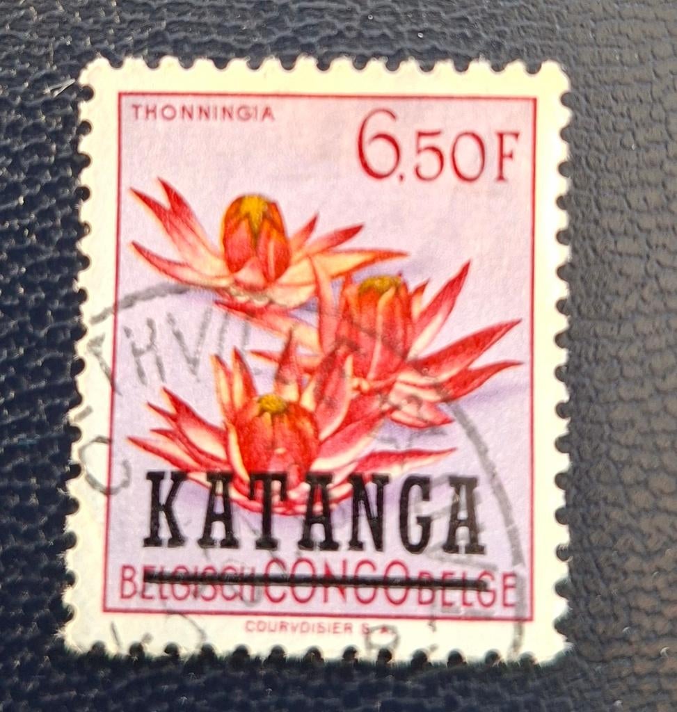 Postzegel Katanga OBP 36, Ophalen of Verzenden, Gestempeld, Gestempeld