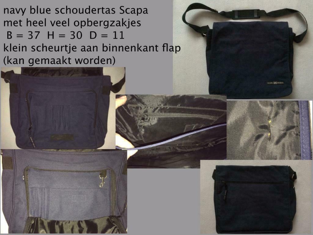 schoudertas Scapa Sports blue navy, Ophalen of Verzenden, Gebruikt, Blauw, Schoudertasje