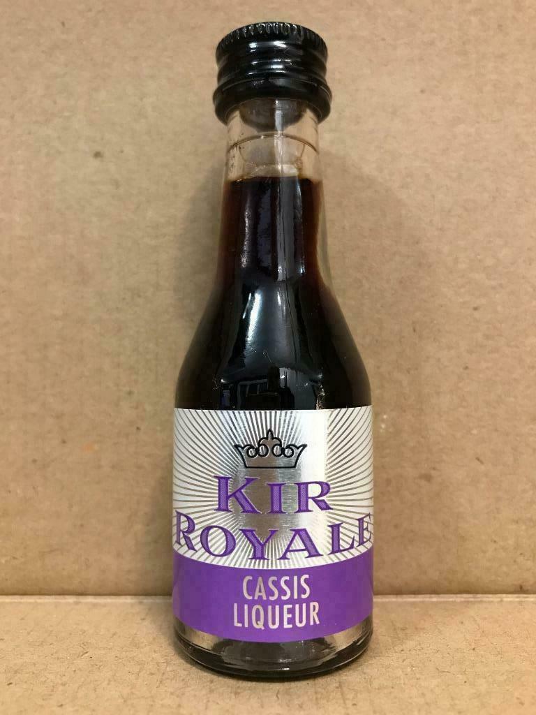 Kir Royale - Zwarte bes Likeur - Alcoholmonster - 20 ml, Overige gebieden, Overige typen, Nieuw, Ophalen of Verzenden