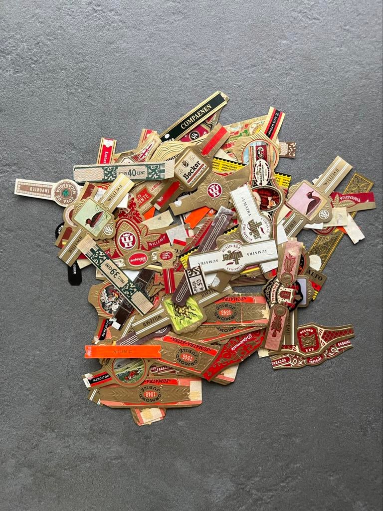 Lot de bagues de cigares anciennes, Enlèvement ou Envoi, Comme neuf, Bagues de cigare