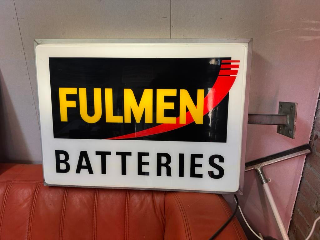 FULMEN oude reclame lichtbak, Ophalen, Gebruikt, Lichtbak of (neon) lamp