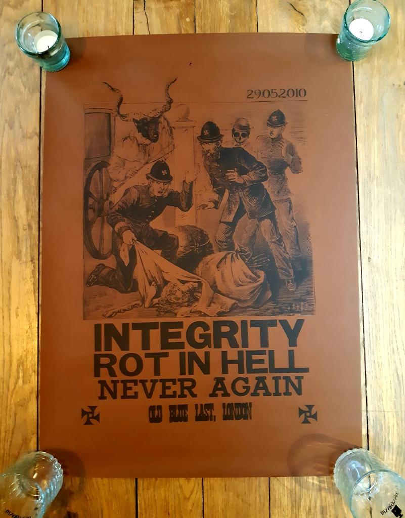 Zeefdruk van metalcoreband Integrity, Rot In Hell, 2010, Ophalen of Verzenden