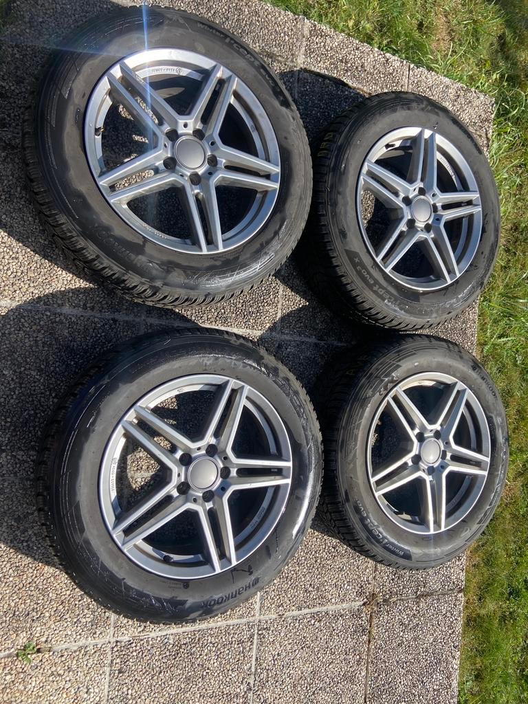 ️4 Jantes rial & Pneus tiguan q3 Hankook EVO3 Hiver Premium, Autos : Pièces & Accessoires, Neuf, Pneus et Jantes, 17 pouces, Enlèvement
