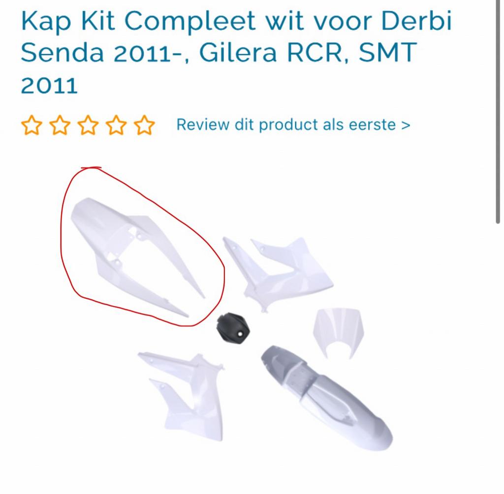 Derbi senda kappenset, Fietsen en Brommers, Brommeronderdelen | Algemeen, Zo goed als nieuw, Kap, Ophalen