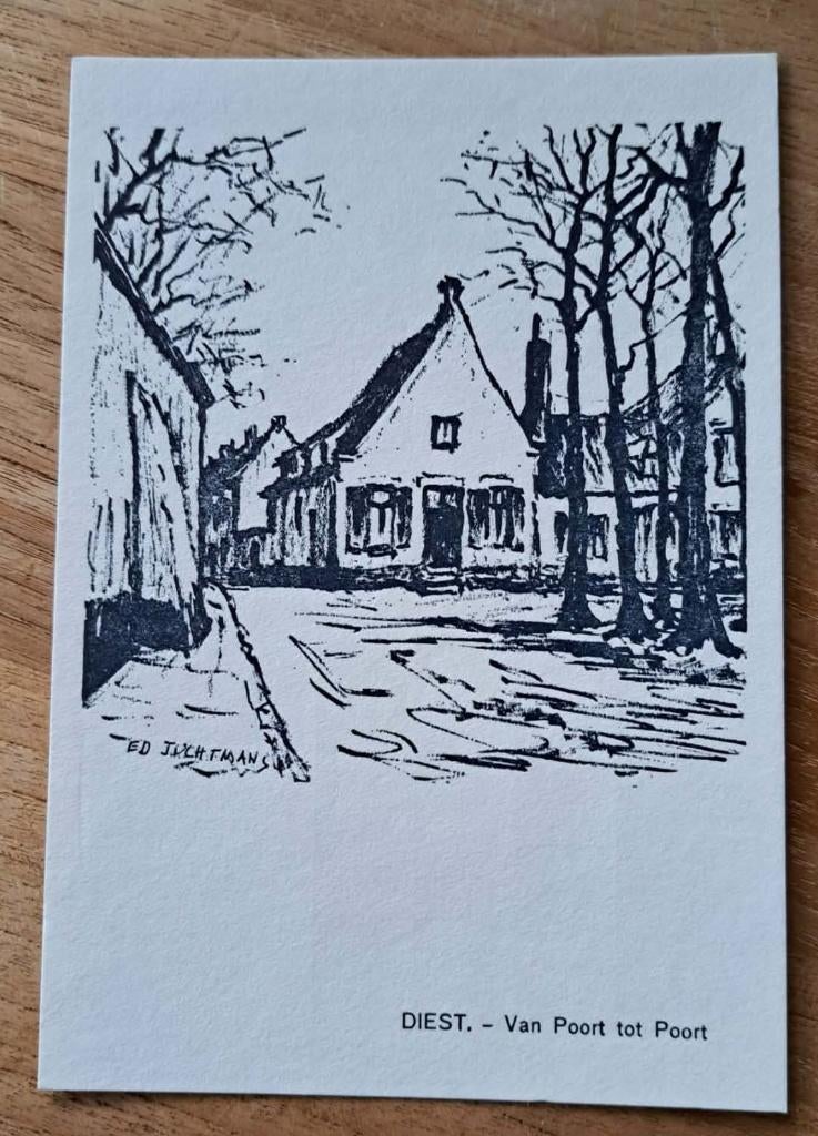Lot van vijf postkaarten Diest - Van poort tot poort, Verzamelen, Ophalen of Verzenden, Ongelopen, Vlaams-Brabant