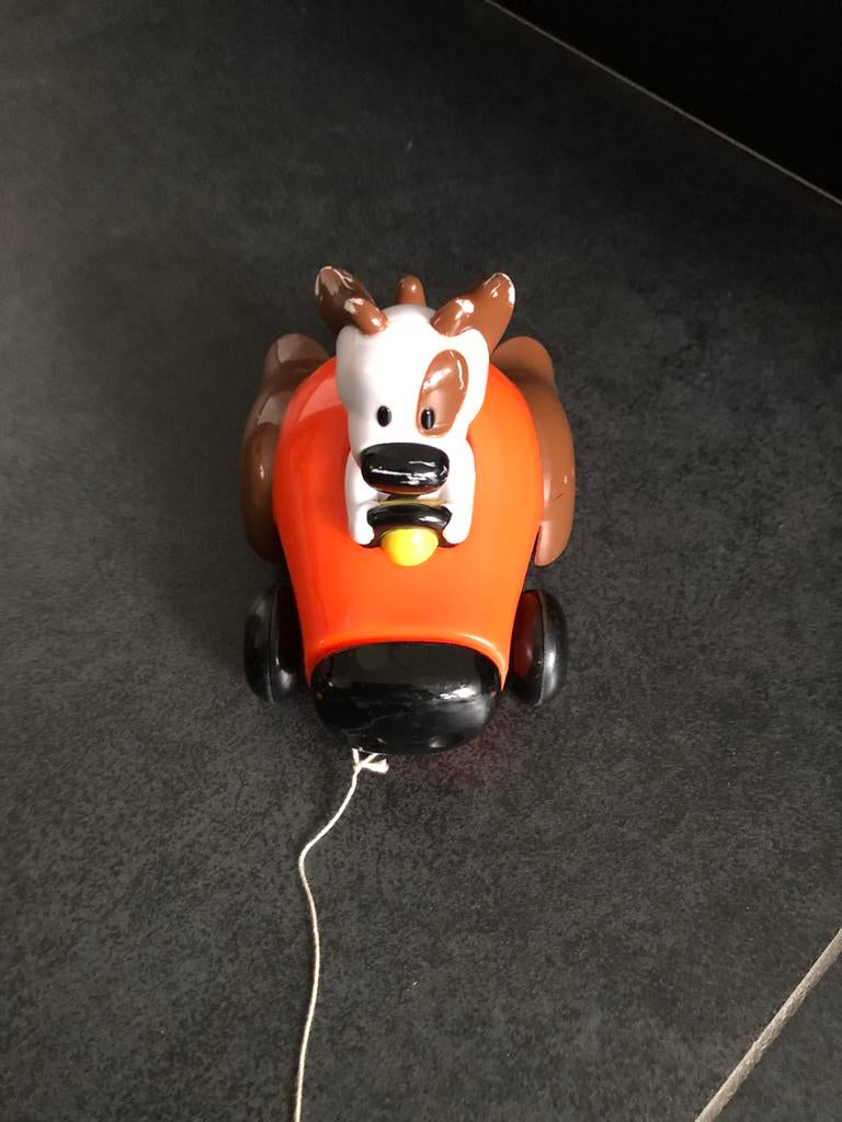 Vintage Wandel auto hond met koord en geluid, Ophalen of Verzenden