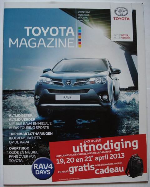 Toyota Magazine 04/2013 RAV4 Verso Auris, Boeken, Verzenden, Zo goed als nieuw, Toyota
