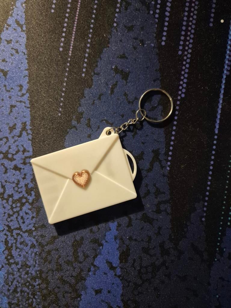 Love letter foto-sleutelhanger, Bijoux, Sacs & Beauté, Colliers, Enlèvement ou Envoi, Neuf, Blanc, Synthétique