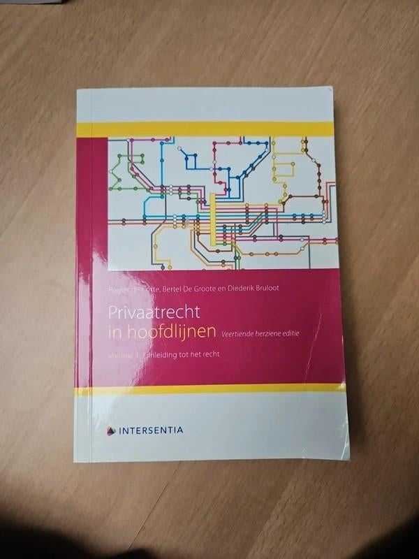 Boek: Privaatrecht in hoofdlijnen volume 1 (14 editie) , Boeken, Studieboeken en Cursussen, Ophalen of Verzenden, Gelezen, Rogier de Corte