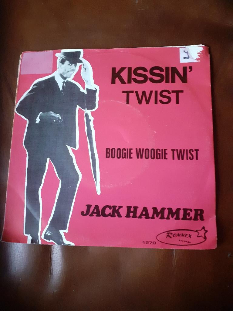 45T Jack Hammer : Kissin' twist (Belpop), Ophalen of Verzenden