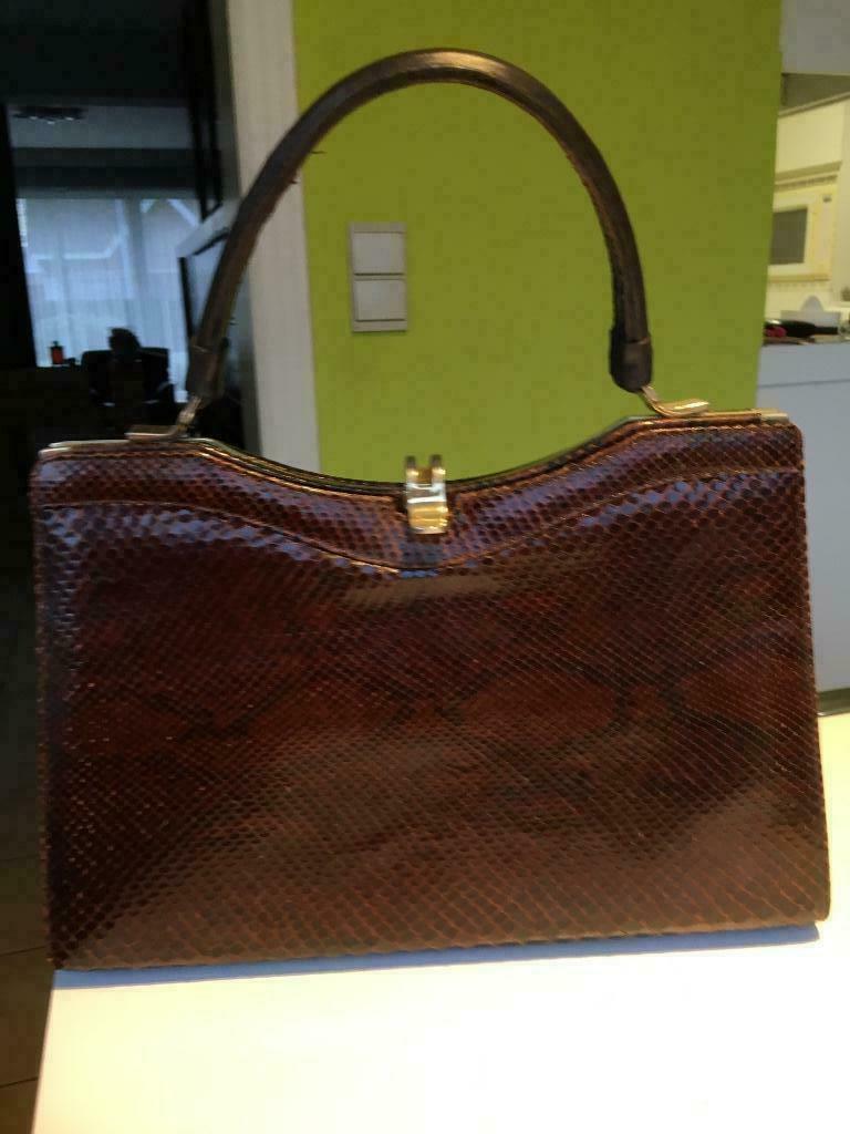 Vintage handtas in serpentleer, Ophalen, Handtas