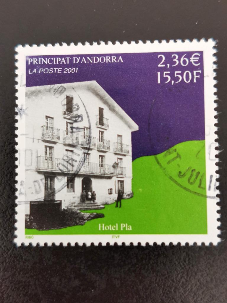 Andorre française 2001 - Hôtel Pla, Enlèvement ou Envoi, Affranchi