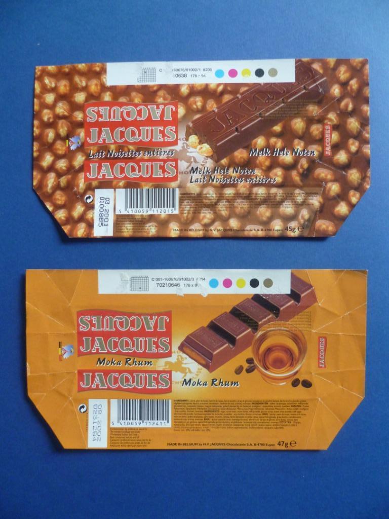 Chocolat Jacques chocolade wikkels emballages Olympic Club 2, Ophalen of Verzenden, Gebruikt