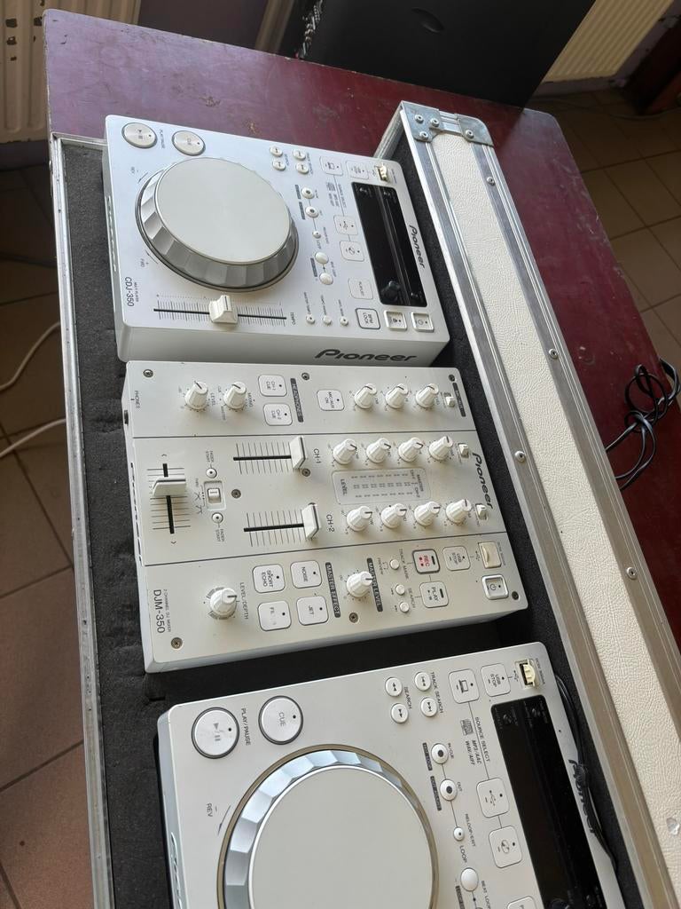 Pack DJ Pioneer WHITE EDITION – 2 CDJ-350 + DJM-350+FLY CASE, Enlèvement, Comme neuf, Pioneer