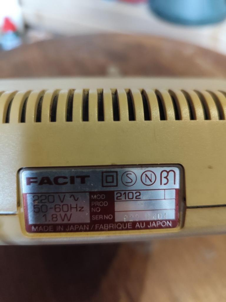 Calculatrice facit 2102, Enlèvement