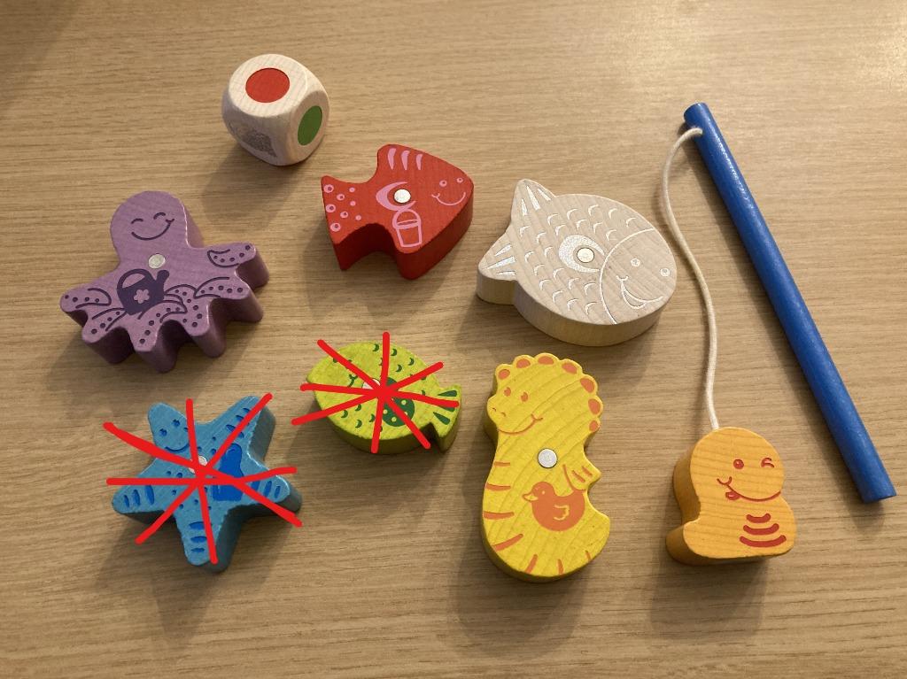 Onderdelen - HABA Mijn eerste spellen - Visjes vangen, Ophalen of Verzenden, Gebruikt, Puzzelen