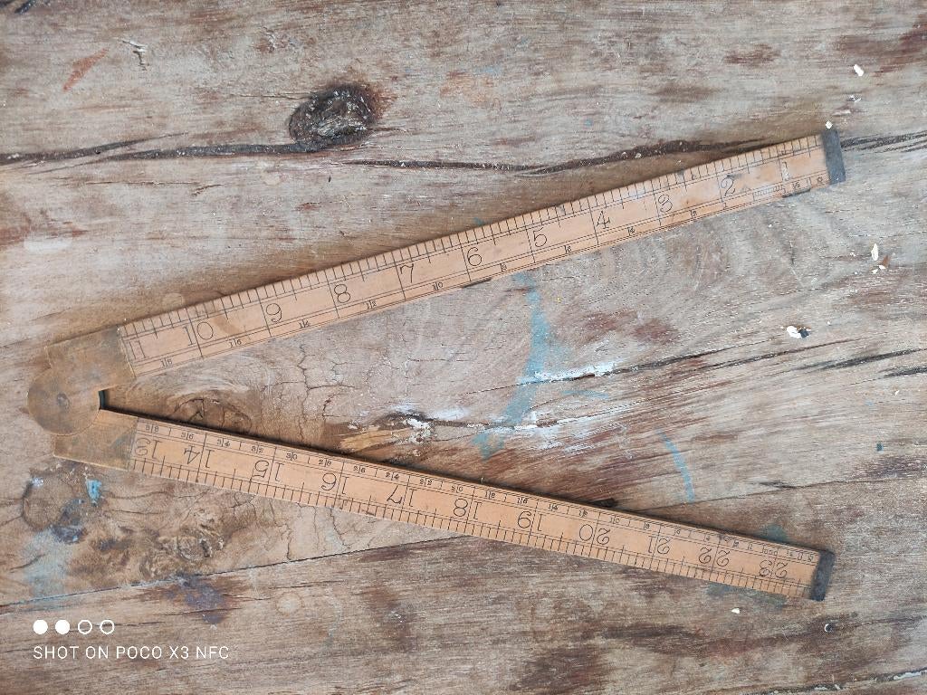 Vouwbare houten meetlat, Ophalen of Verzenden