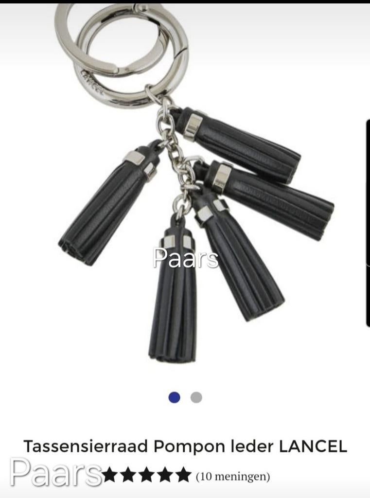 Sleutelhanger pompon leder Lancel Paars, Enlèvement ou Envoi, Neuf