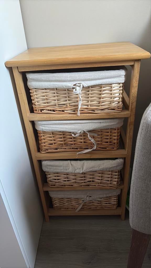 Ladekastje rotan/ rieten manden, Huis en Inrichting, Kasten | Ladekasten, Ophalen, Zo goed als nieuw