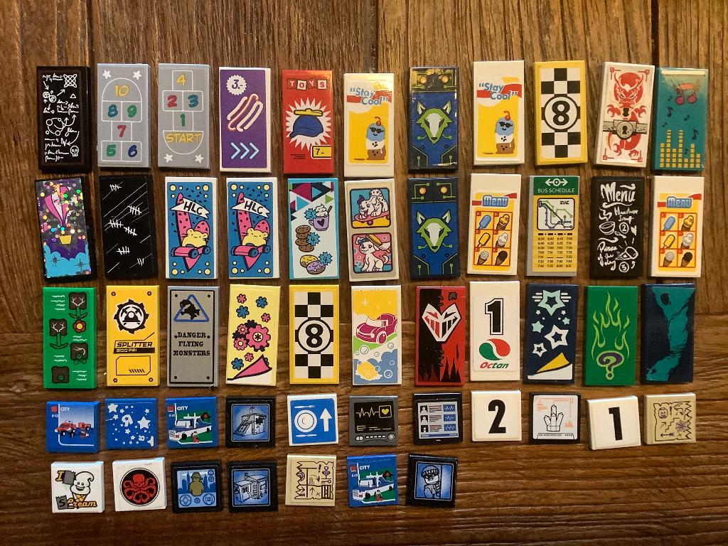 Lego tegels stickers 51 stuks / 427-T1, Enlèvement ou Envoi, Comme neuf, Briques en vrac, Lego