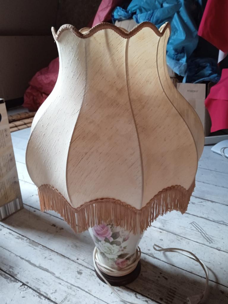 Grote vintage porseleinen lamp, Ophalen of Verzenden