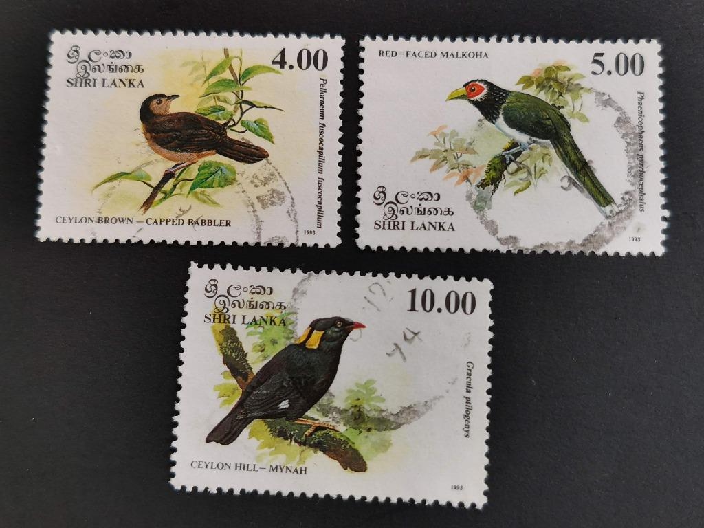 Sri Lanka 1993 - vogels, Postzegels en Munten, Ophalen of Verzenden, Gestempeld, Zuid-Azië