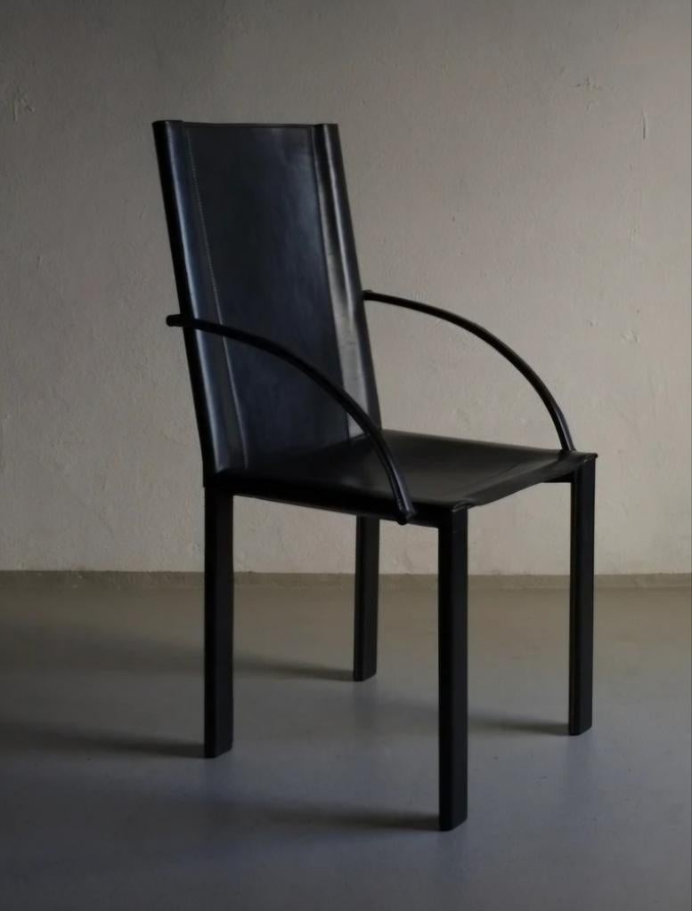 Carlo Bartoli stoelen voor Mateo Grassi  nog 2 stuks, Enlèvement, Utilisé, Noir, Cuir