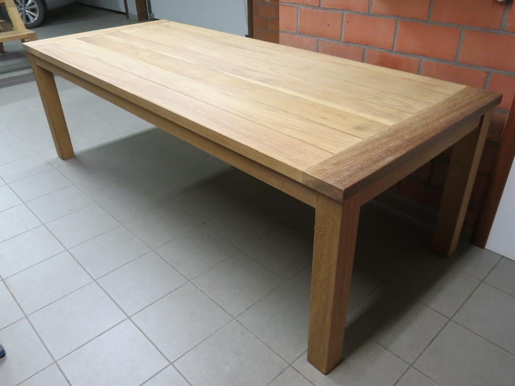 te koop teak tafel mooie prijs, Huis en Inrichting, Tafels | Eettafels, Ophalen, 50 tot 100 cm, Vijf personen of meer, Tijdloos