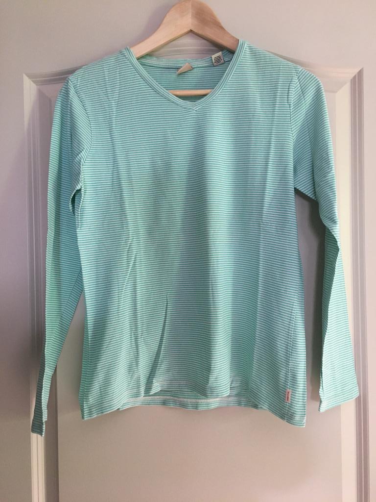 Groene gestreepte longsleeve Scotch & Soda 12 jaar, Kinderen en Baby's, Ophalen of Verzenden, Zo goed als nieuw, Shirt of Longsleeve