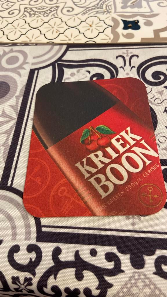 Bierviltje kriek boon, Verzamelen, Ophalen of Verzenden, Nieuw
