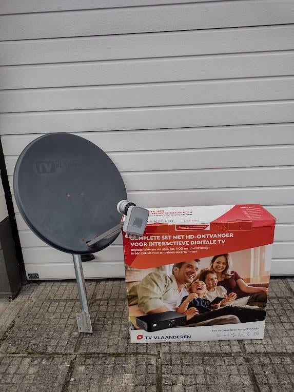 Schotelantenne 64 cm, met Duo LNB Astra kop, Audio, Tv en Foto, Schotelantennes, Ophalen, Gebruikt, (Schotel)antenne, Overige merken