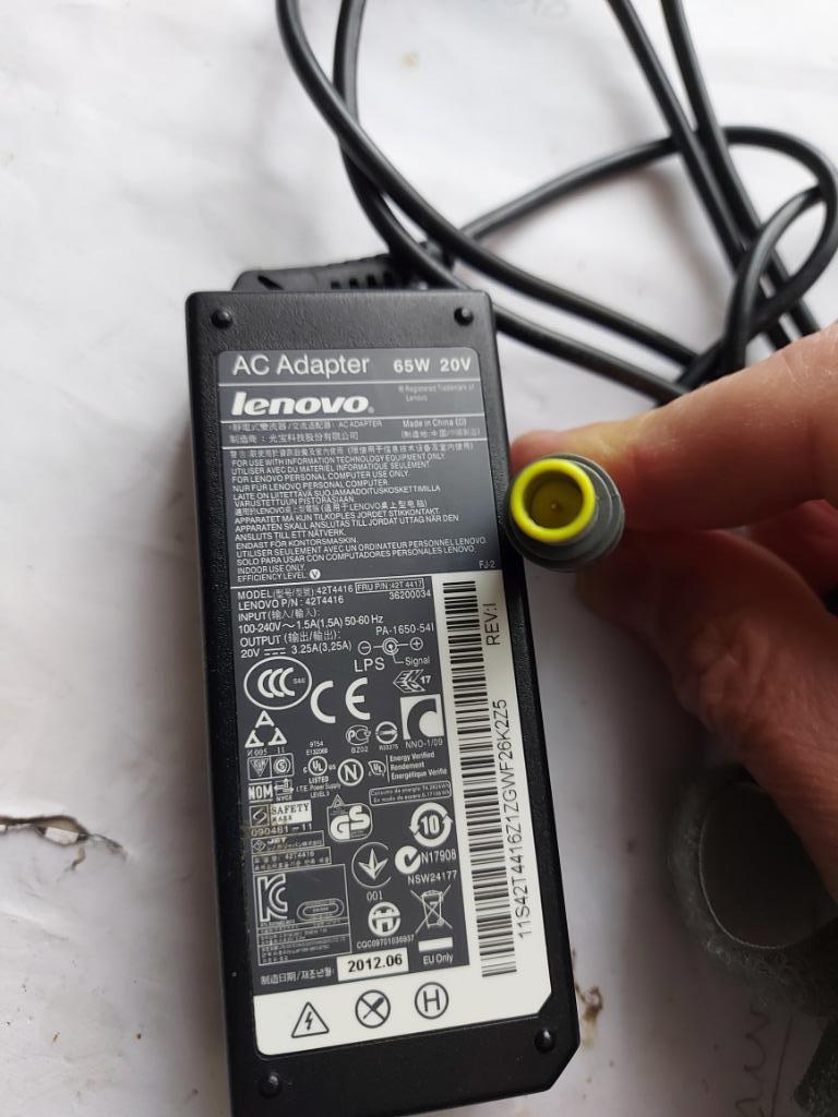 Adapter Lenovo 66w 20v. Original, Computers en Software, Laptop-opladers, Ophalen, Gebruikt, Lenovo