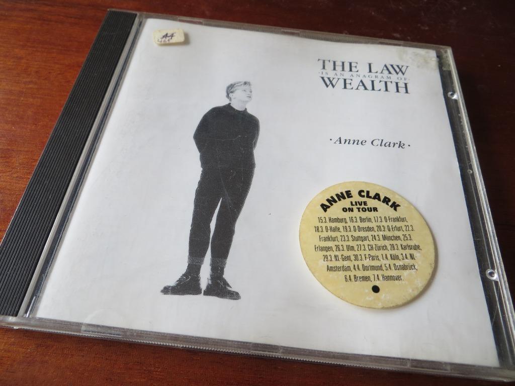 ANNE CLARK THE LAW IS AN ANAGRAM OF WEALTH - CD ALBUM, Cd's en Dvd's, Verzenden, Gebruikt, Alternative