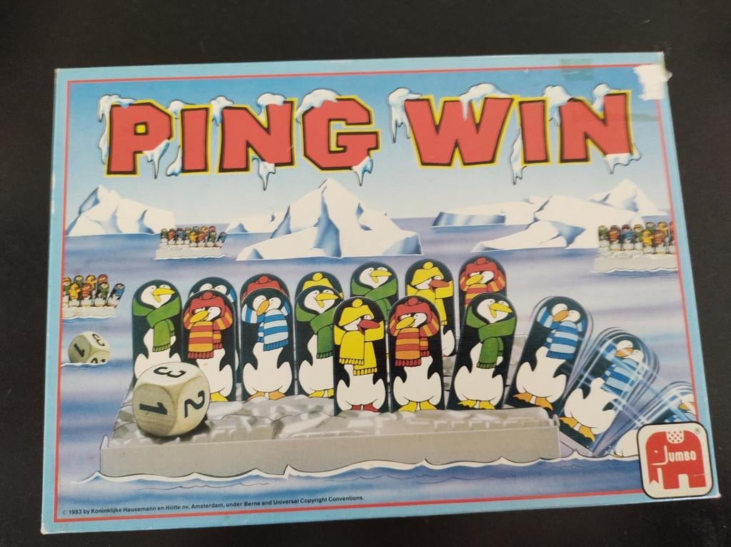 Spel Ping win, Jumbo, vintage, compleet, heel goede staat, Een of twee spelers, Ophalen of Verzenden, Gebruikt, Jumbo