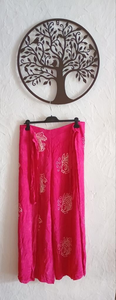 Verstelbare wijde broek fuchiaroze, Ophalen of Verzenden, Nieuw, Roze, Lang