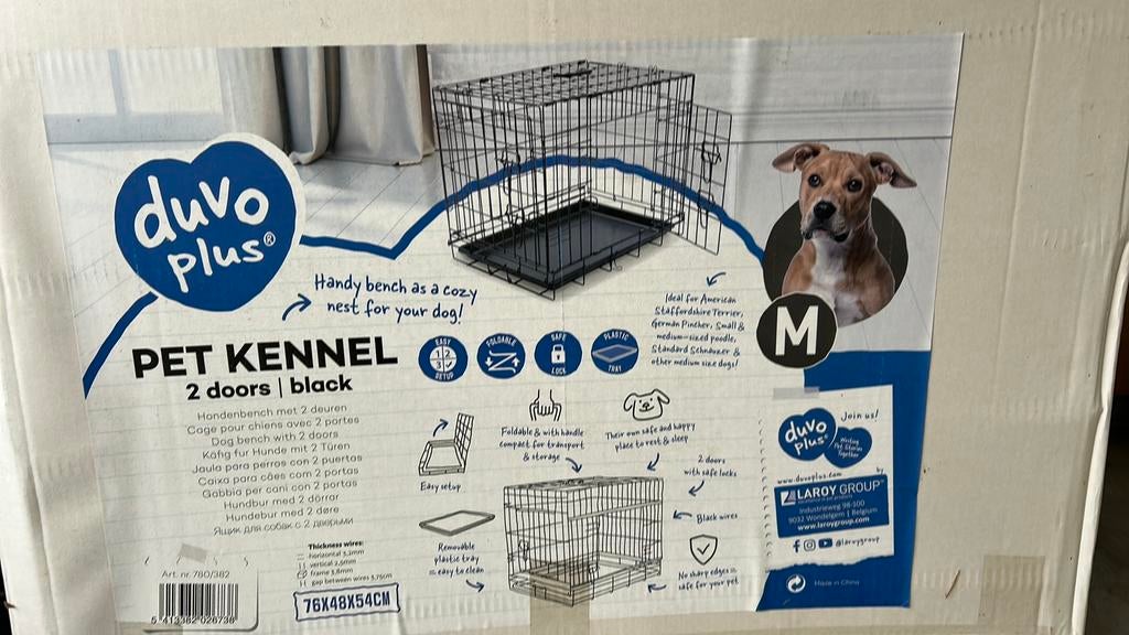 Hondenbench met 2 deuren, Ophalen of Verzenden, Gebruikt