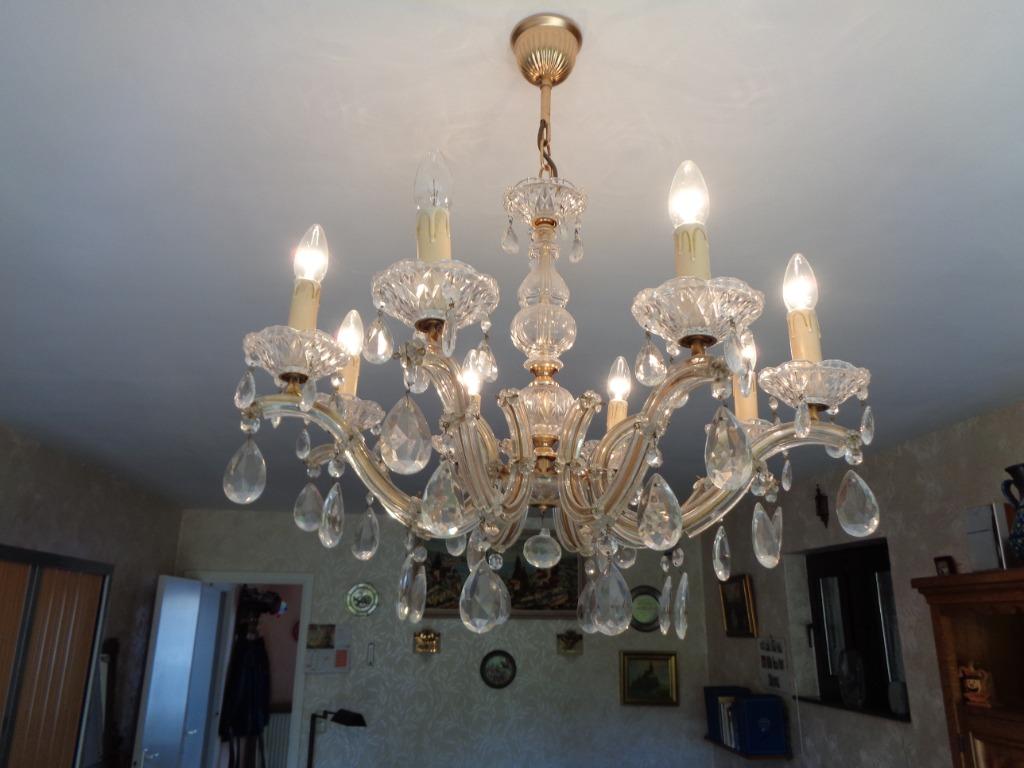 LUSTRE EN CRISTAL, Enlèvement, Comme neuf, Autres matériaux