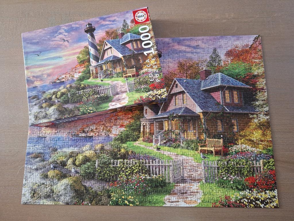 Puzzel 1000 stukjes (Educa) De Vuurtoren, Ophalen of Verzenden, 500 t/m 1500 stukjes, Zo goed als nieuw, Legpuzzel