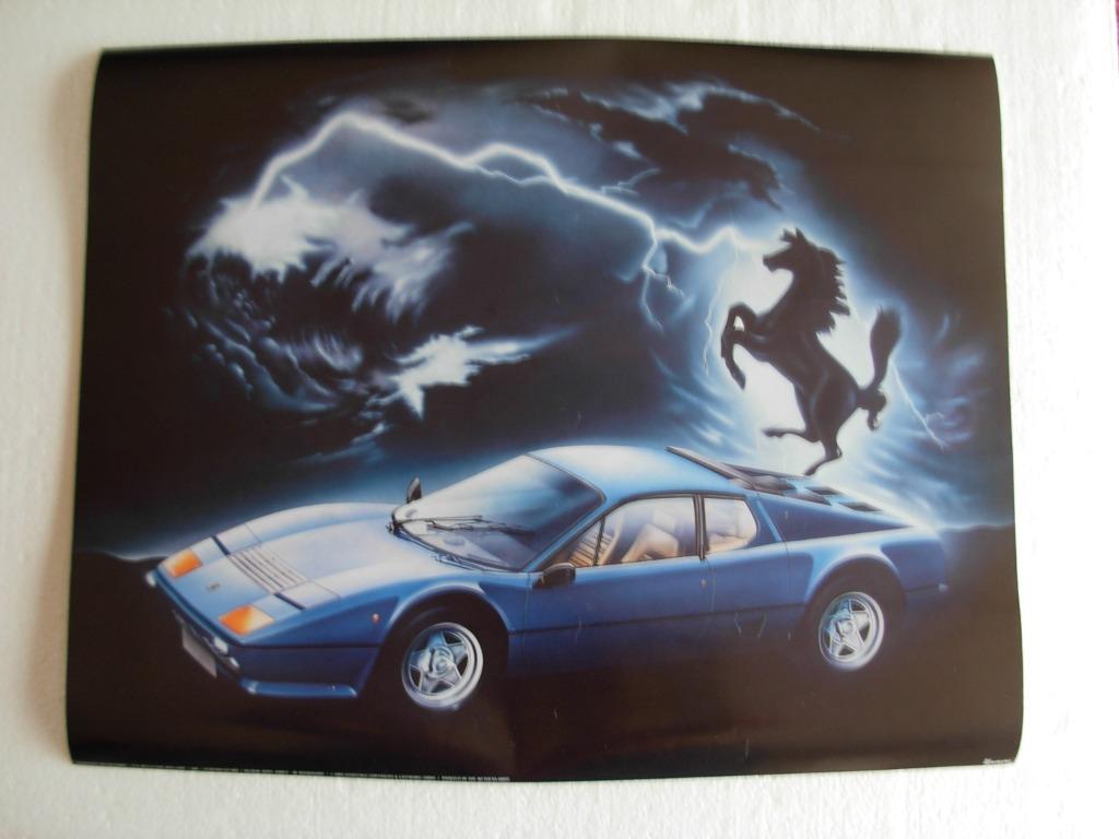POSTER FERRARI 512 BBi, Verzamelen, Ophalen of Verzenden, Zo goed als nieuw, Rechthoekig Liggend, Overige onderwerpen