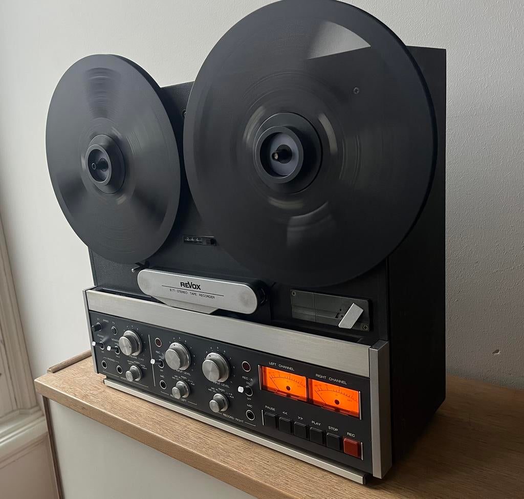 Volledig rereviseerd 2-sporen Revox B77 MK1 tapedeck, Ophalen, Bandrecorder, Met banden